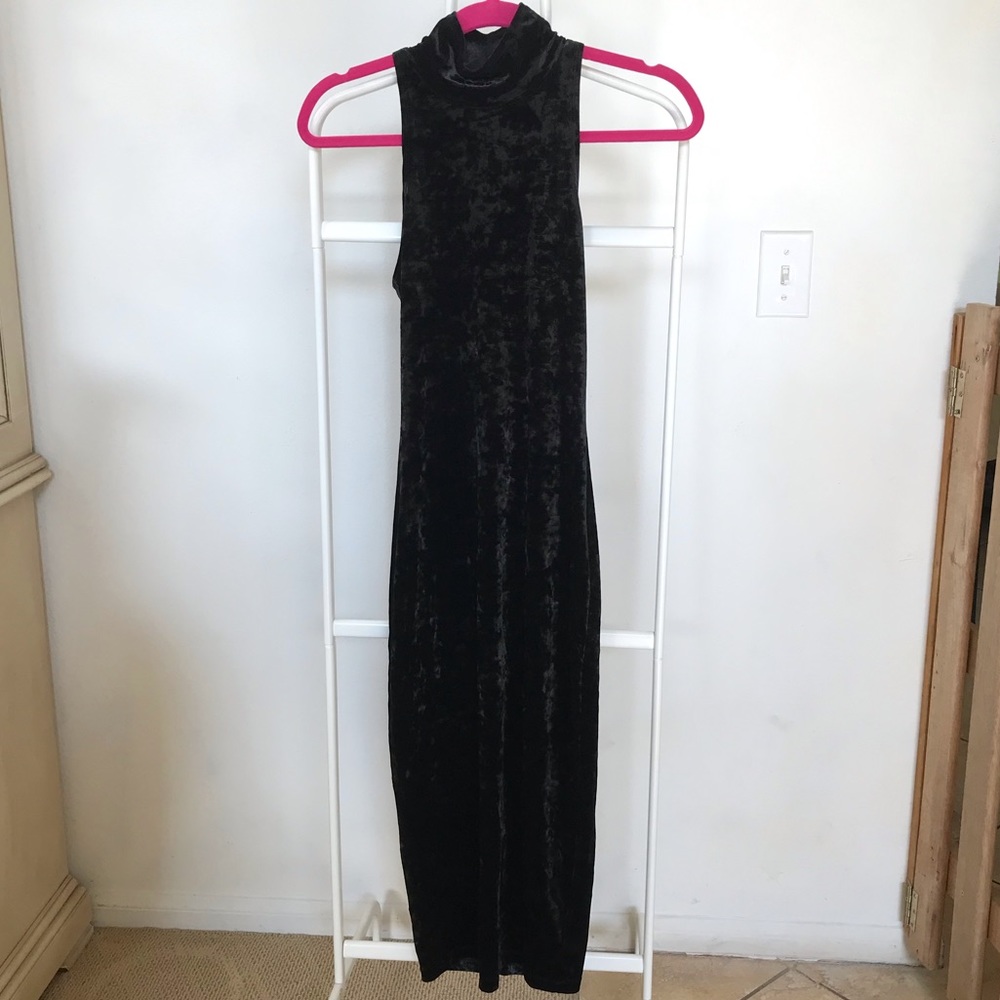 Velvet dress.